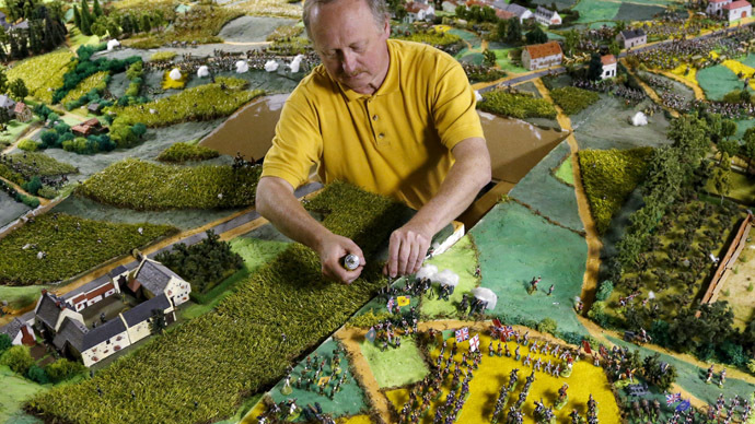 Finally meeting his Waterloo: Napoleonic wars buff finishes epic battle model after 40 years (PHOTOS)