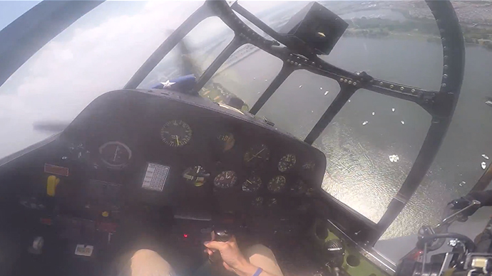 'Are we on fire?' Edge-of-your-seat cockpit footage of VE Day flyover emergency landing