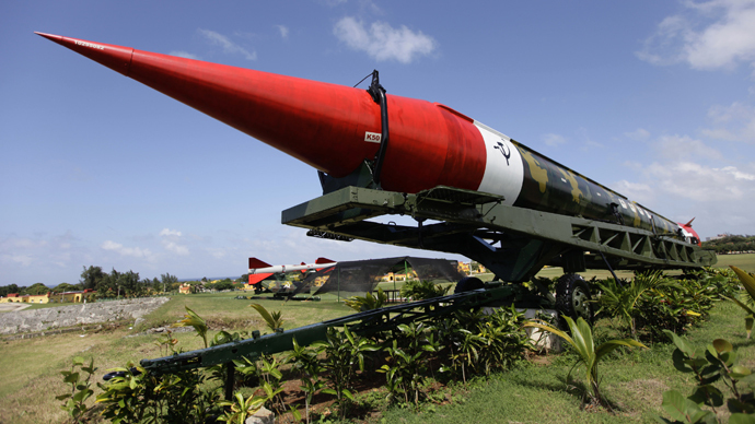 A deactivated Soviet-era SS-4 medium range nuclear capable ballistic missile is displayed at La Cabana fortress in Havana (Reuters / Desmond Boylan)