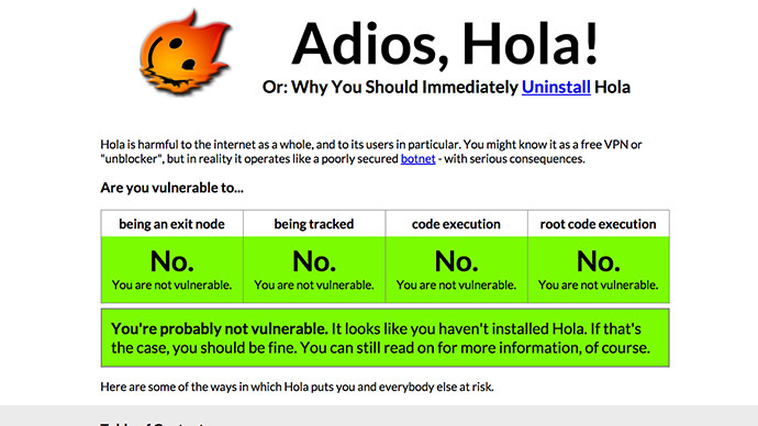 Adios, Hola! Popular privacy-minded browser plug-in has backdoor for hackers - report