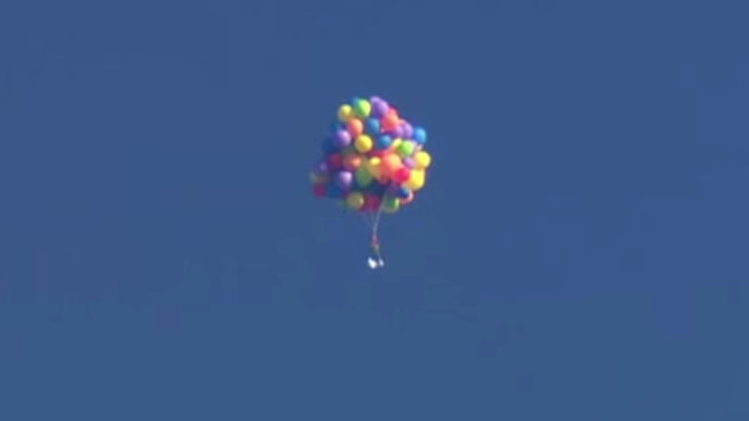 ‘up 2’ Canadian Lifted Into Sky In Lawn Chair By 100 Balloons Arrested Upon Landing — Rt News