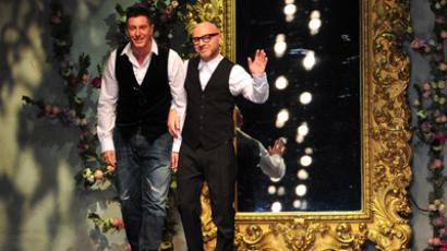 Designers Stefano Gabbana (L) and Domenico Dolce (AFP Photo / Giuseppe Cacade)