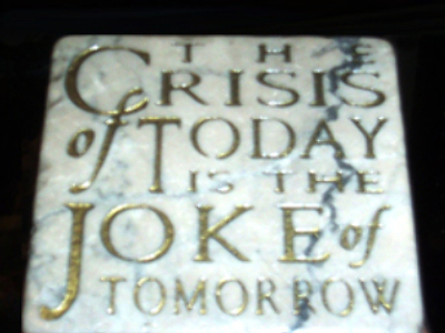Joking the crisis away