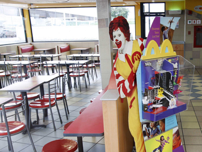 McDonalds' sales fall for first time in nine years