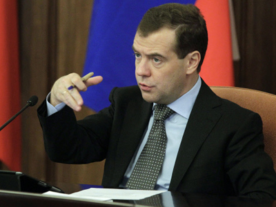 Medvedev trumpets Russia as crisis-proof