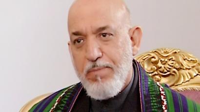 The President of Afghanistan Hamid Karzai