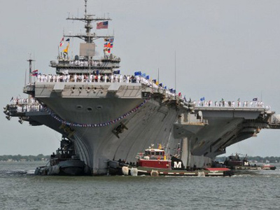 US aircraft carriers to deliver 'direct message to Iran'