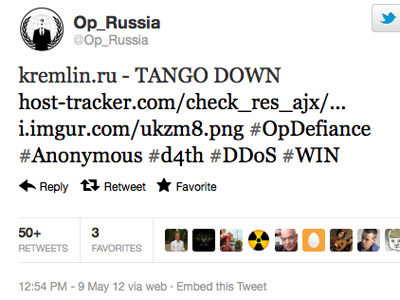 Anonymous shuts down Kremlin’s websites