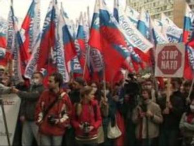 Anti-NATO demonstration in Moscow marks NATO’s 58th anniversary
