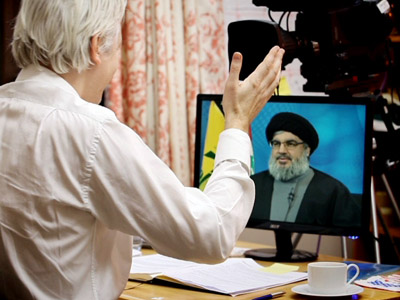 Nasrallah to Assange: Hezbollah talked to Syria opposition; we want dialogue, US & Israel want civil war