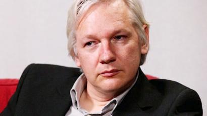 Screenshot from Julian Assange’s show on RT.