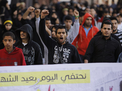 Bahrain police fire tear gas, grenades on protesters during 'Martyrs Day' rally