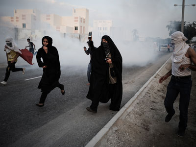 Tear gas fills Bahraini capital as hundreds mark uprising anniversary