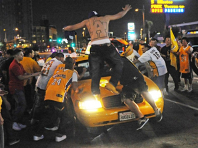 Battle in LA following Lakers’ success