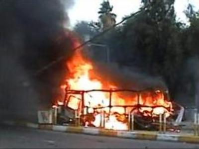 Bus blasted in Baghdad