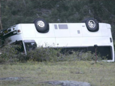 Bus overturns in Rostov region