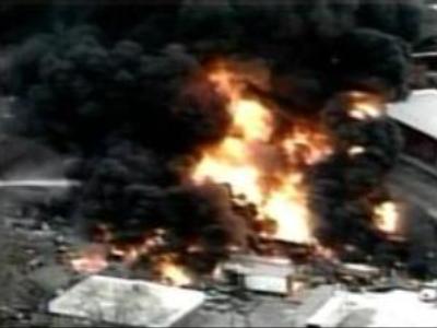 Chemical storage depot explodes in the U.S.