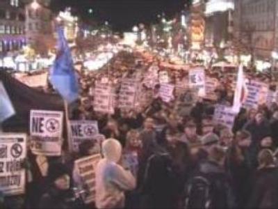 Czech protest against U.S anti-missile system