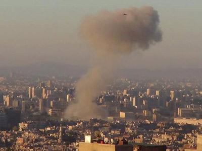 4 dead, 14 injured after twin blasts in Damascus rock army HQ