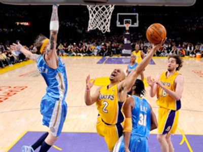Denver claims first ever playoff victory over Lakers