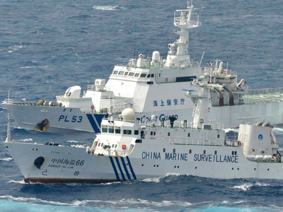 Chinese frigate targets Japanese guard ship near disputed islands