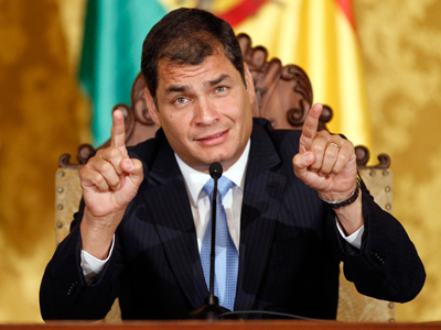 Ecuadorian president warns of possible 'CIA attack' before elections