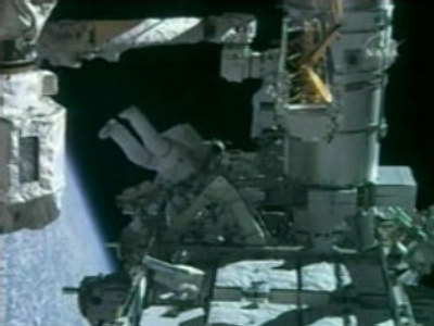 Endeavour astronauts on spacewalk