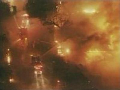 Firefighters battling blaze in Southern California