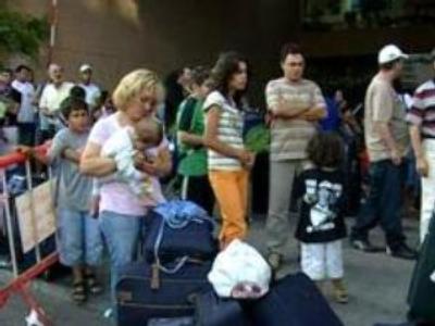 Flight from the bombings: evacuation gathers pace