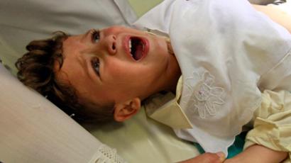 A boy cries as he is circumcised at Birtraria Hospital in Algiers September 5, 2010. Muslim boys aged between 2 - 5 years old are commonly circumcised a day before Laylat Al Qadr (the holiest night of Ramadan), as part of a religious tradition in Algeria (Reuters/Zohra Bensemra)