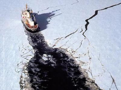 Icebreaking guard ship ready for patrol