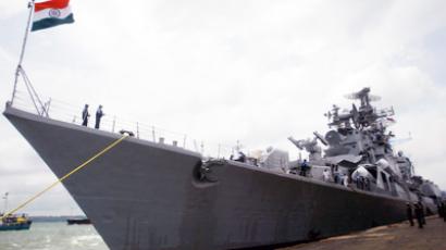 Indian naval warship INS Ranjit (D53) (AFP Photo / Juni Kriswanto)