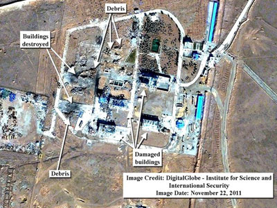 Sabotage? Sat-pic shows Iran missile base devastation