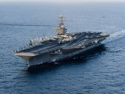 Iranian navy shadows USS Abraham Lincoln through Hormuz Strait