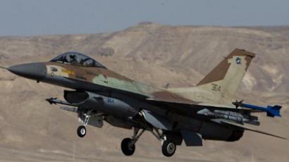 Israeli Air Force fighter F-16C taking off from the Uvda Air Force base in the southern Israel (AFP Photo / Menahem Kahana)