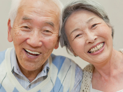 Portrait of senior couple, Kanagawa Prefecture, Honshu, Japan (AFP Photo/Getty Images)