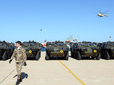 Military forces from Italy, Qatar in Libyan port ahead of revolution anniversary