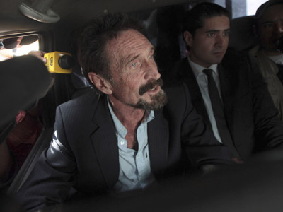 Miami Vice: Runaway millionaire, murder suspect McAfee returns to US
