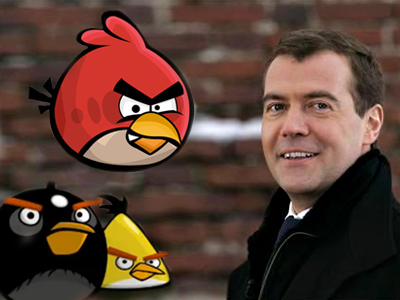 Medvedev not so angry with Angry Birds