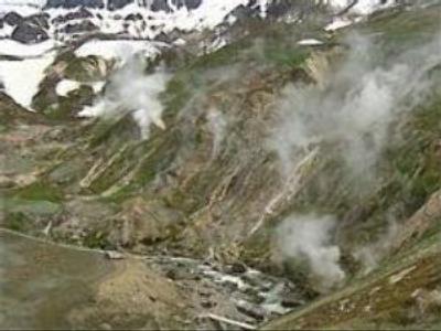 Mudflows cover part of Kamchatka's Geyser Valley