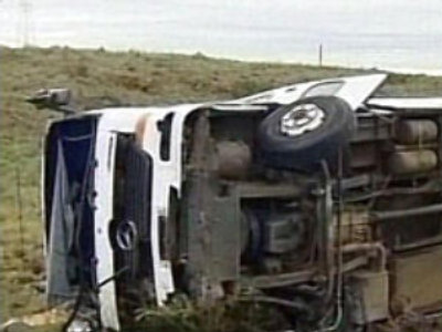 Orphanage bus overturns in accident