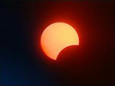 Partial solar eclipse seen in Siberia
