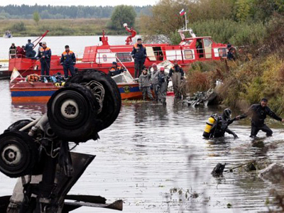 Dramatic first minutes after hockey plane crash