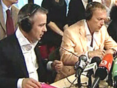 Press conference of Dmitry Kovtun and Andrey Lugovoy