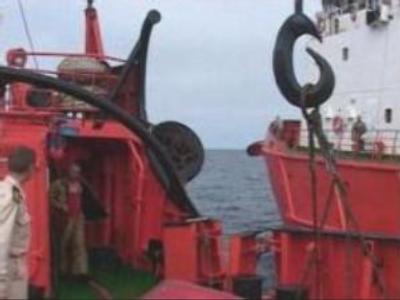 Russian ship arrives safely after fire