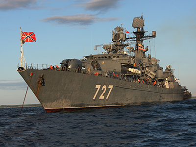 Russian warships set sail to Mediterranean amid possible Syria evacuation