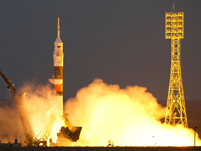 From cold to space: ISS mission blasts off from Baikonur (PHOTOS)