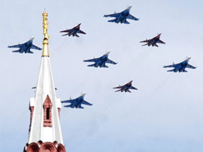 Strategic bombers above Red Square