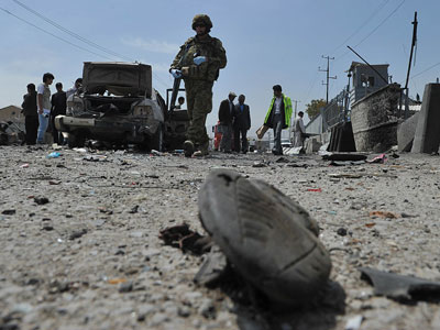 Suicide bomb attack on Afghan NATO base: 7 killed, 13 injured