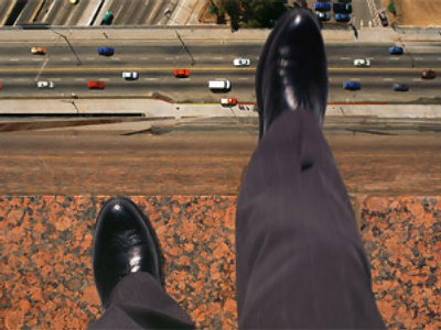 Man attempts suicide, fined for landing on girl